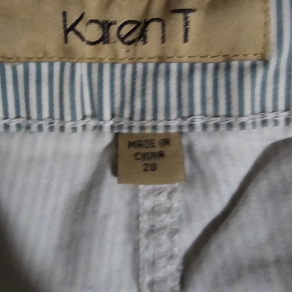 Karen T plus size pinstripe shorts size 20
